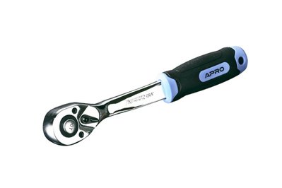 Ключ-тріскачка з вигнутою ручкою CrV 1/2 (90T) APRO 6857 фото