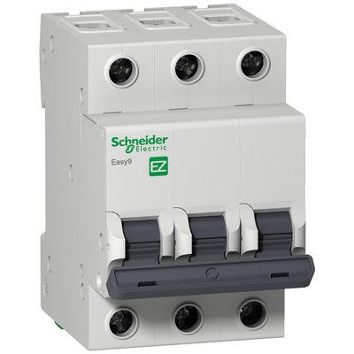 Автоматичний вимикач 6A 4,5kA 3P тип З Easy9 Schneider Electric EZ9F34306 EZ9F34306 фото