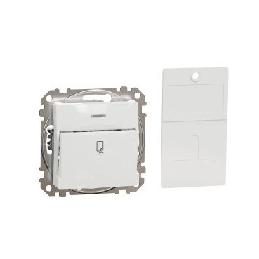 Картковий вимикач 10 А, білий Sedna Design & Elements SDD111121 фото