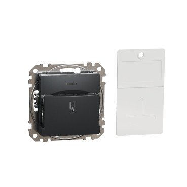Картковий вимикач 10 А, чорний Sedna Design & Elements SDD114121 фото