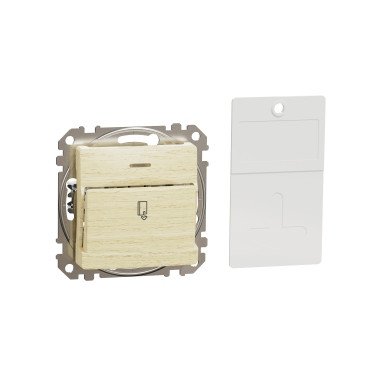 Картковий вимикач 10 А, береза Sedna Design & Elements SDD180121 фото
