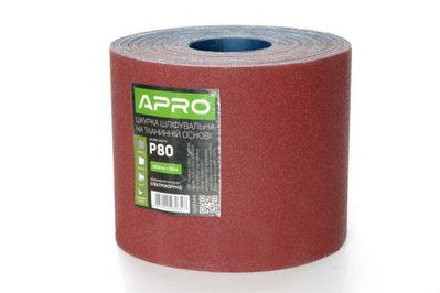 Папір шліфувальний APRO P80 рулон 200мм*50м (тканинна основа) 8441 фото